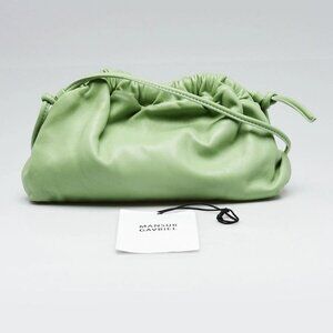 Mansur Gavriel Pale Green Lambskin Leather Mini Cloud Clutch Bag